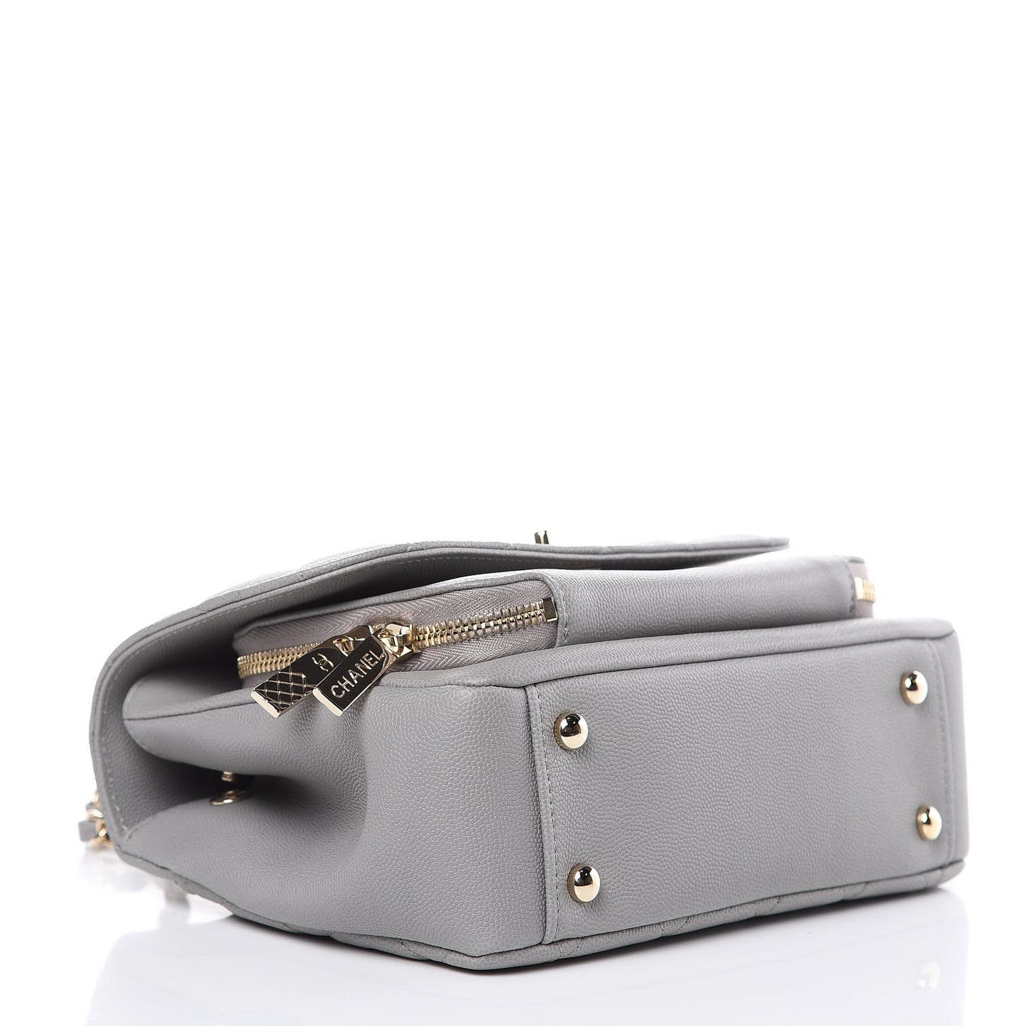 Caviar Quilted Medium Business Affinity Flap Grey