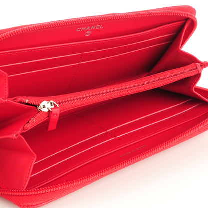 Chanel Caviar Large Timeless CC Zip Around Wallet Red 5 of 8