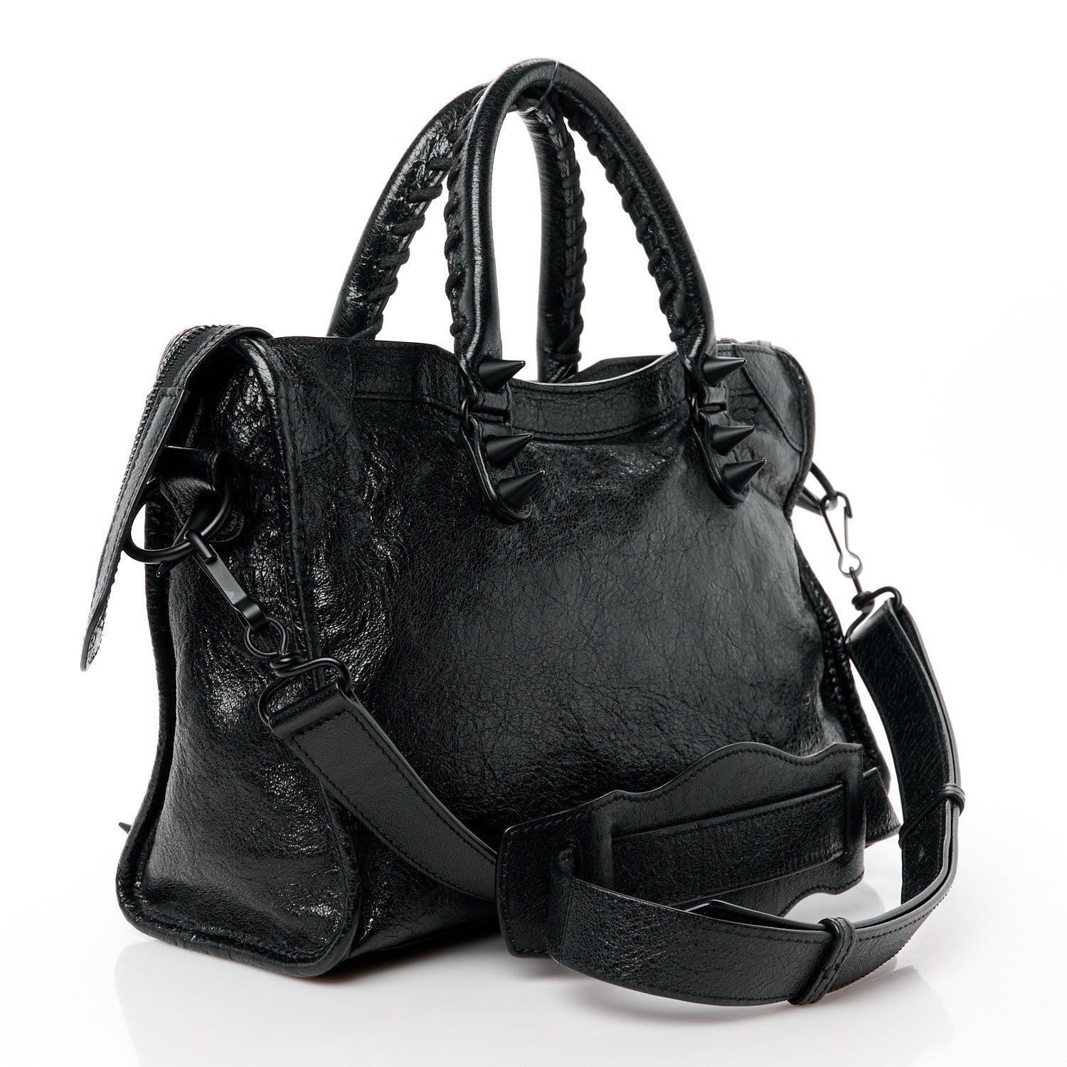 Balenciaga Agneau Spikes Black Hardware S City Black 4 of 11