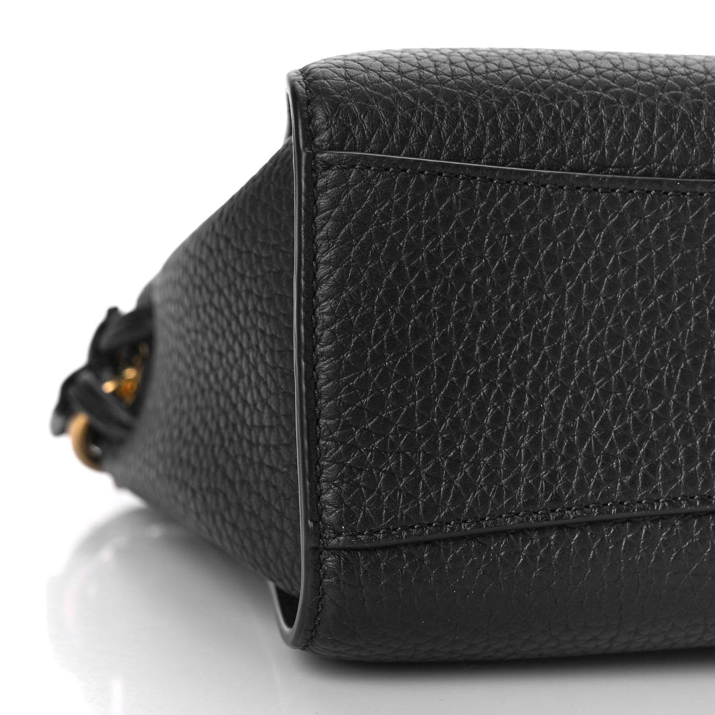 Heavy Grain Small Iris Tote Black