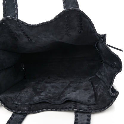 Chloe Suede Calfskin Large Mony Tote Midnight 5 of 9