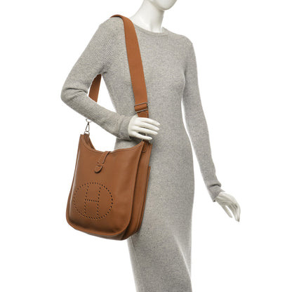 Hermes Taurillon Clemence Evelyne III GM Gold 2 of 7