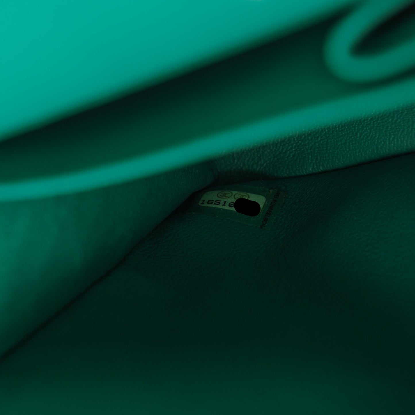 Lambskin Quilted Jumbo Double Flap Green