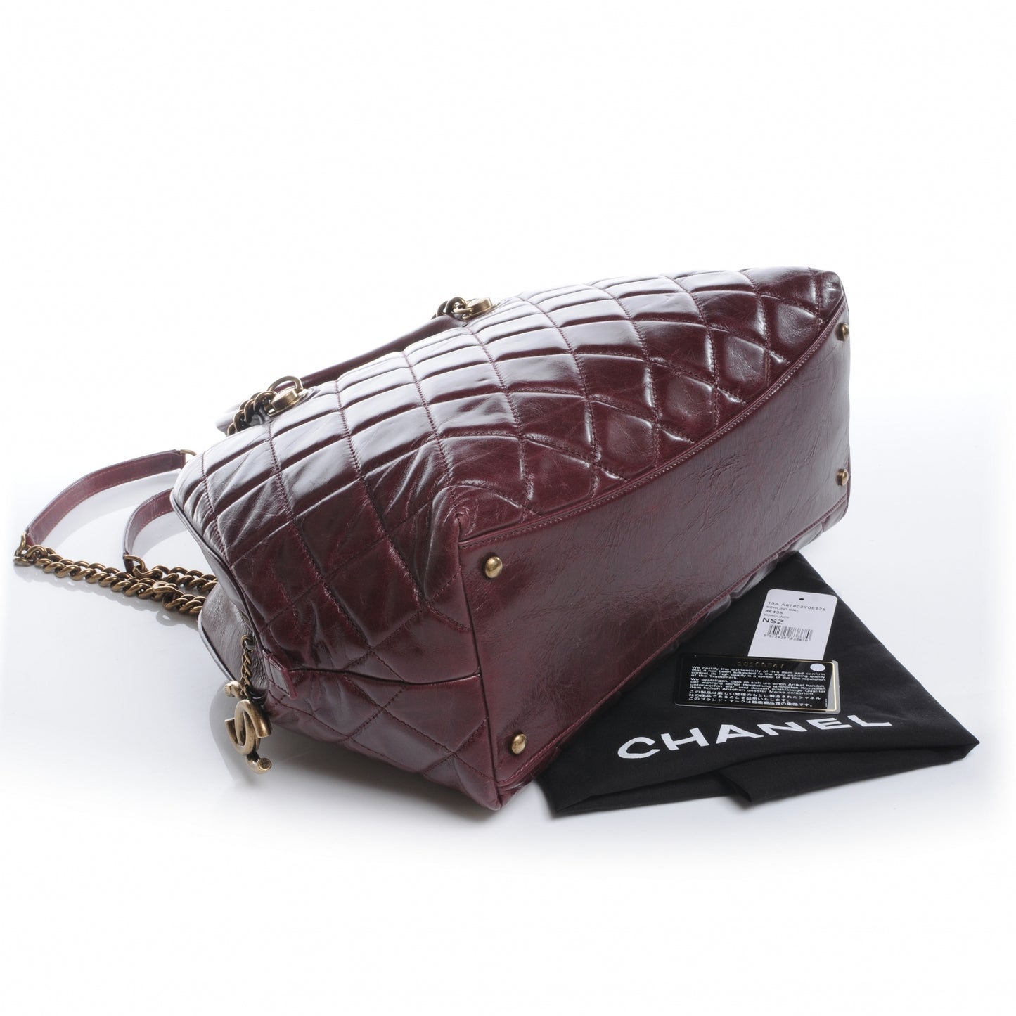 Calfskin Castle Rock Bowling Bag Burgundy