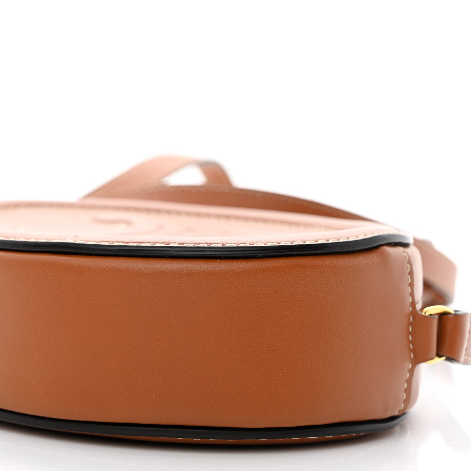 Celine Smooth Calfskin Cuir Small Triomphe Oval Crossbody Purse Tan 9 of 9