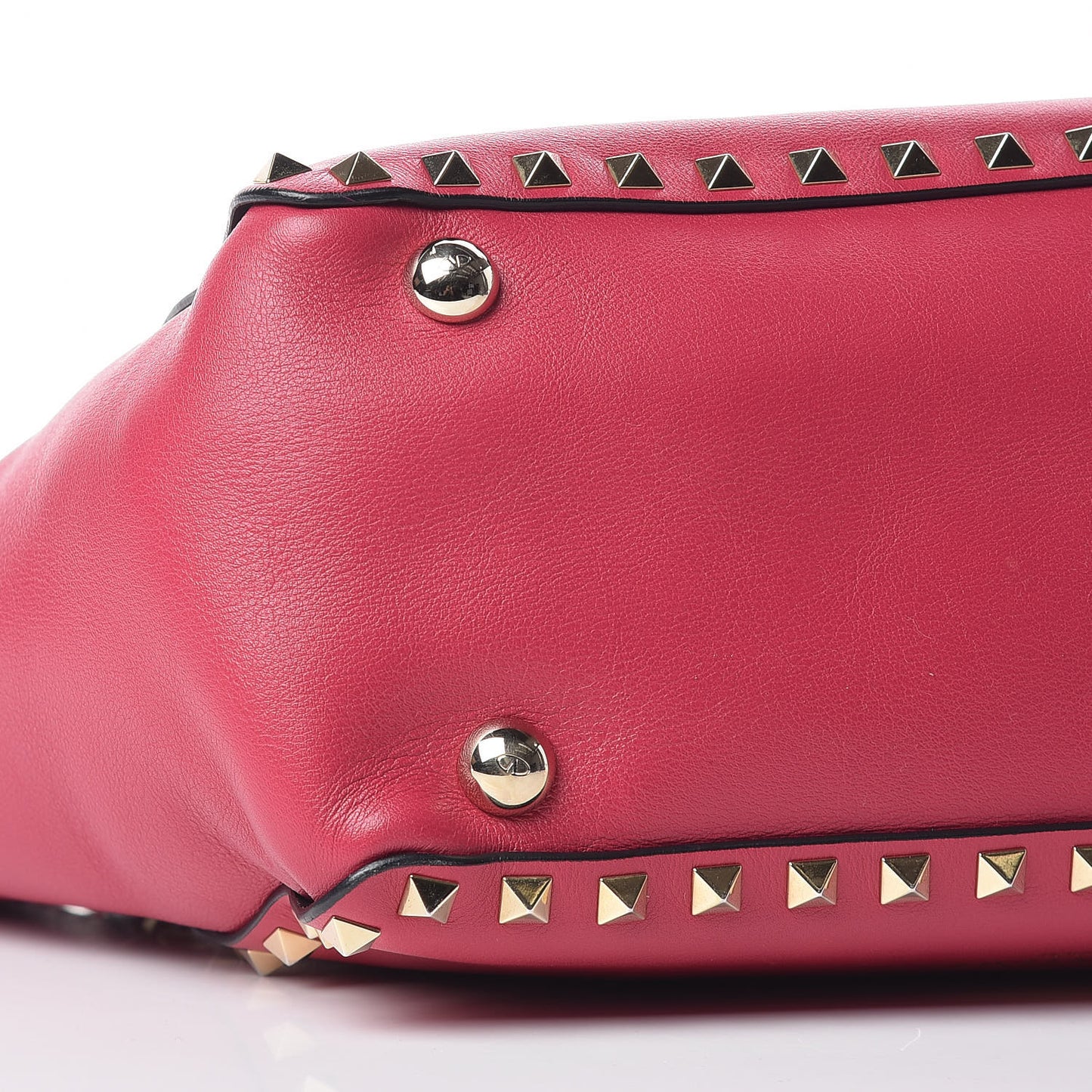 Vitello Small Rockstud Tote Cyclamin