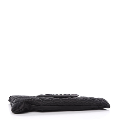 Chanel Satin Quilted Flap Clutch Black 4 of 9