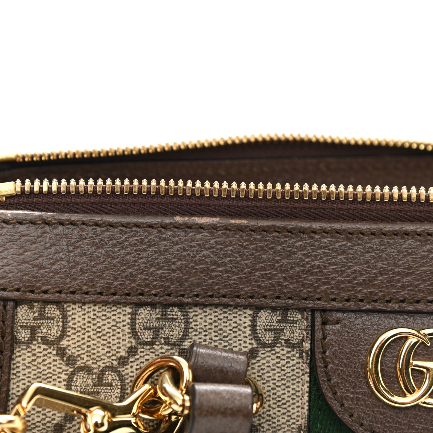 GG Supreme Monogram Small Ophidia Tote Bag Brown