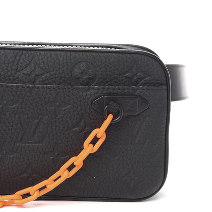 Louis Vuitton Taurillon Monogram Uniformes Solar Ray Soft Pochette Volga Belt Bag Black 6 of 8
