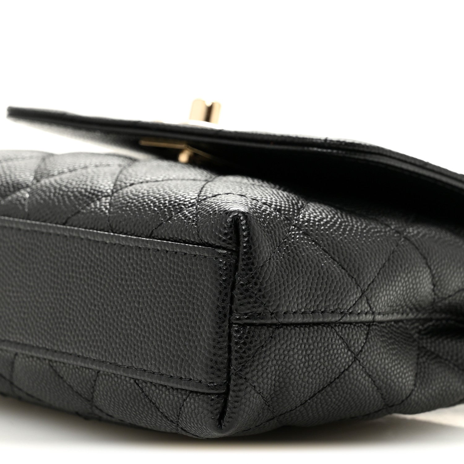 Chanel Caviar Quilted Coco Handle Clutch With Chain Black 10 of 11