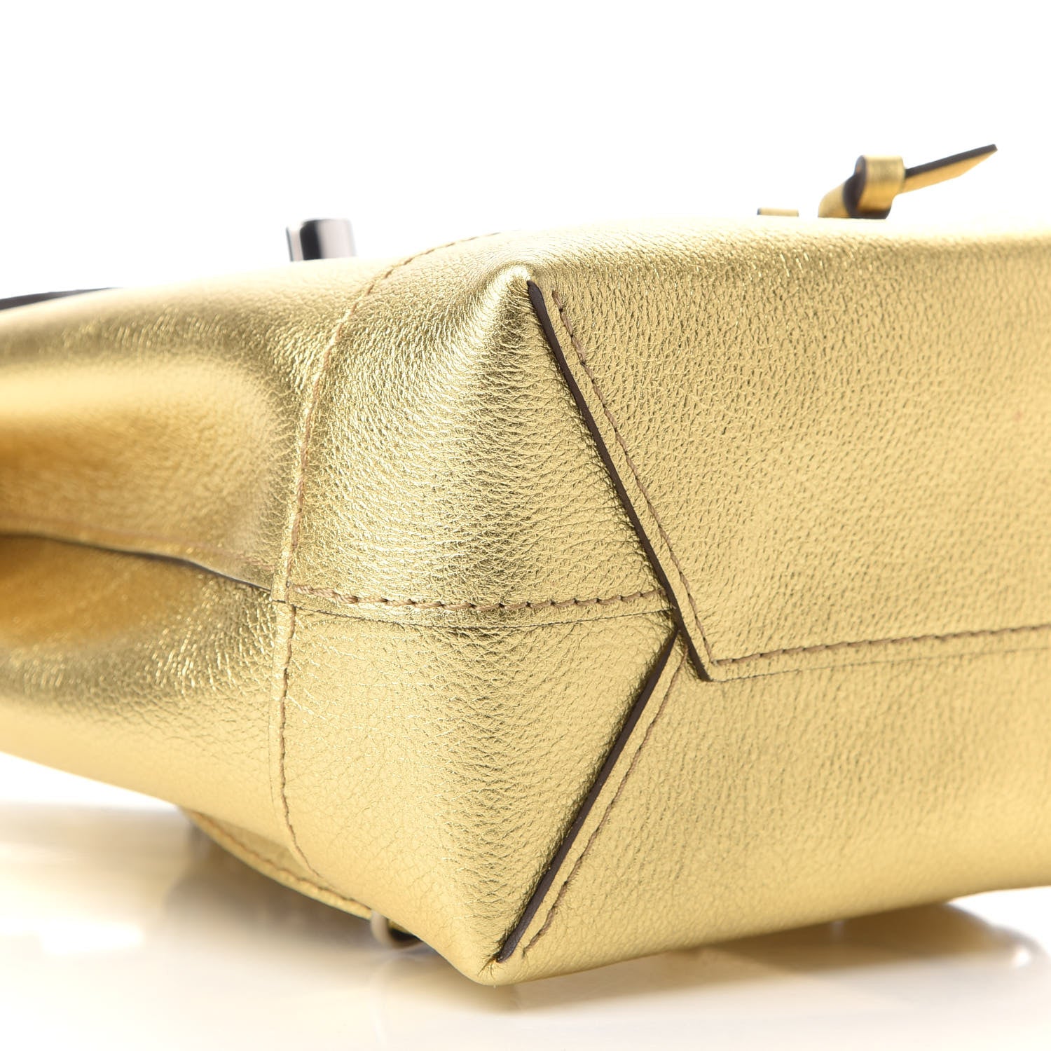 Louis Vuitton Metallic Calfskin Lockme Mini Backpack Gold 7 of 8