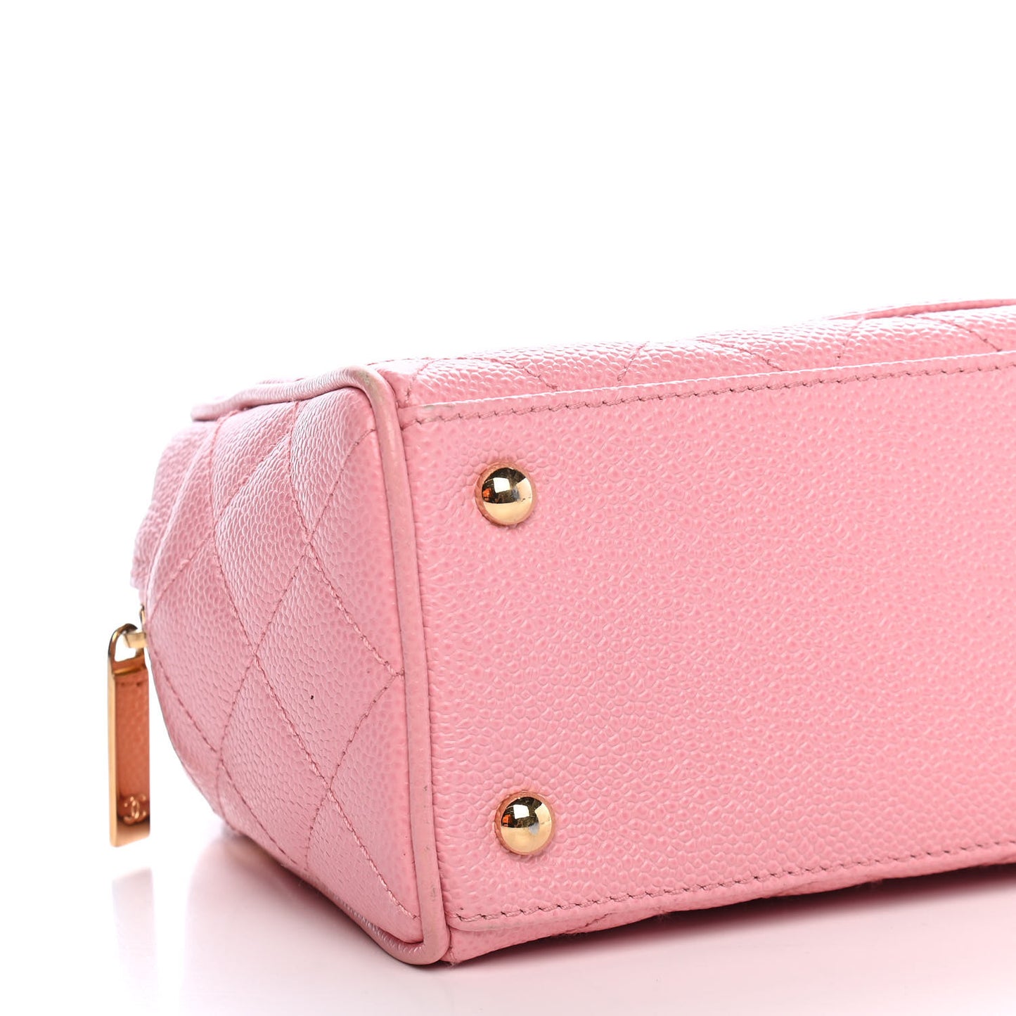 Caviar Quilted Small Bowler Pink