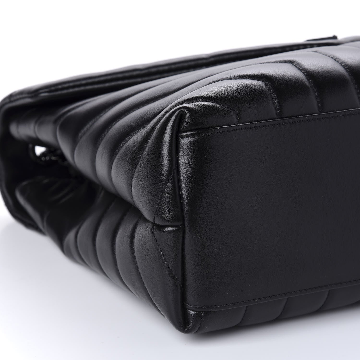 Saint Laurent Calfskin Y Quilted Monogram Medium Loulou Chain Satchel Black 6 of 11