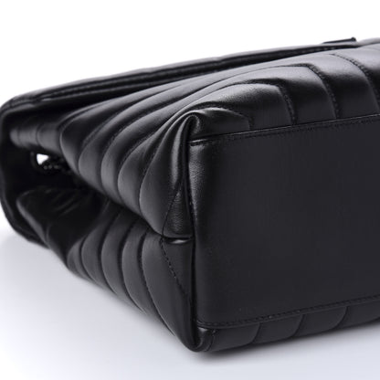 Saint Laurent Calfskin Y Quilted Monogram Medium Loulou Chain Satchel Black 6 of 11