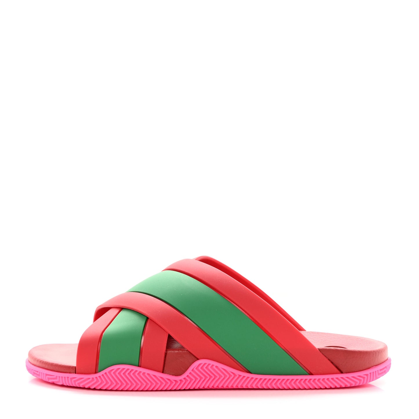 Rubber Web Womens Criss Cross Slide Sandals 41 Coral New Shamarock