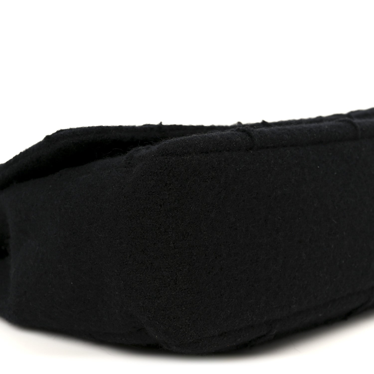 Chanel Wool Jumbo Chocolate Bar Mademoiselle Flap Black 1834669