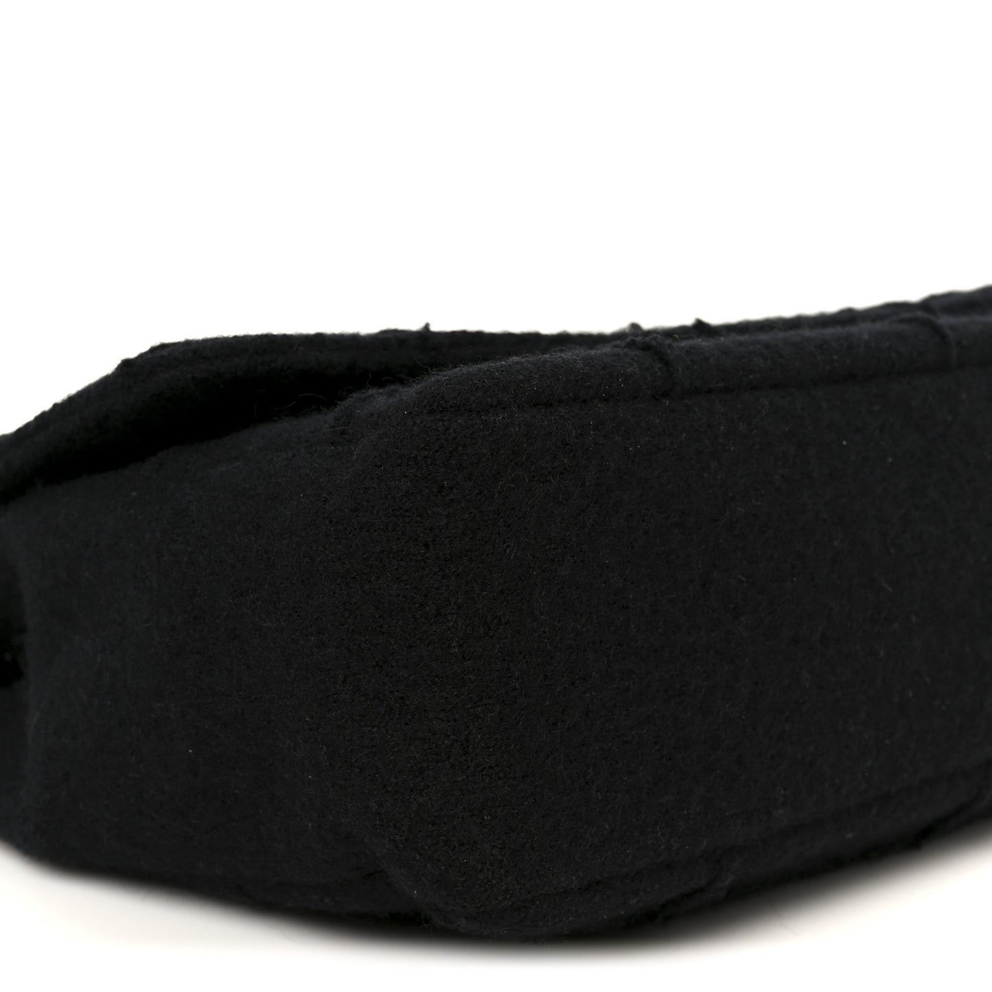 Wool Jumbo Chocolate Bar Mademoiselle Flap Black