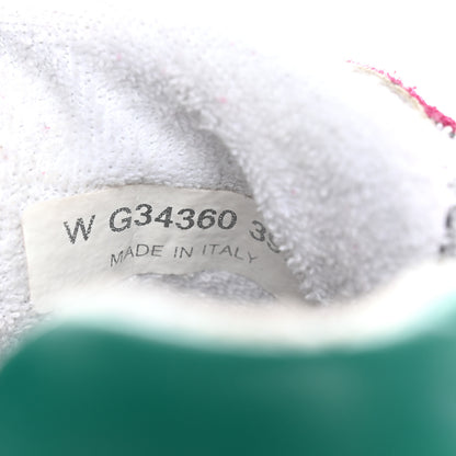 Chanel Nylon Calfskin Suede CC Sneakers 39.5 Pink Green 9 of 17