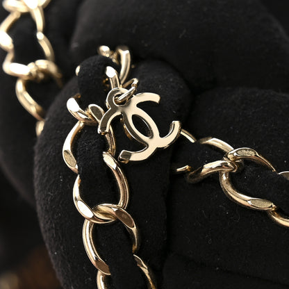 Chanel Kid Suede Chain Braided Sandals 36.5 Black 9 of 10