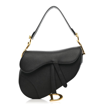 Christian Dior Grained Calfskin Saddle Bag Black 1 of 11