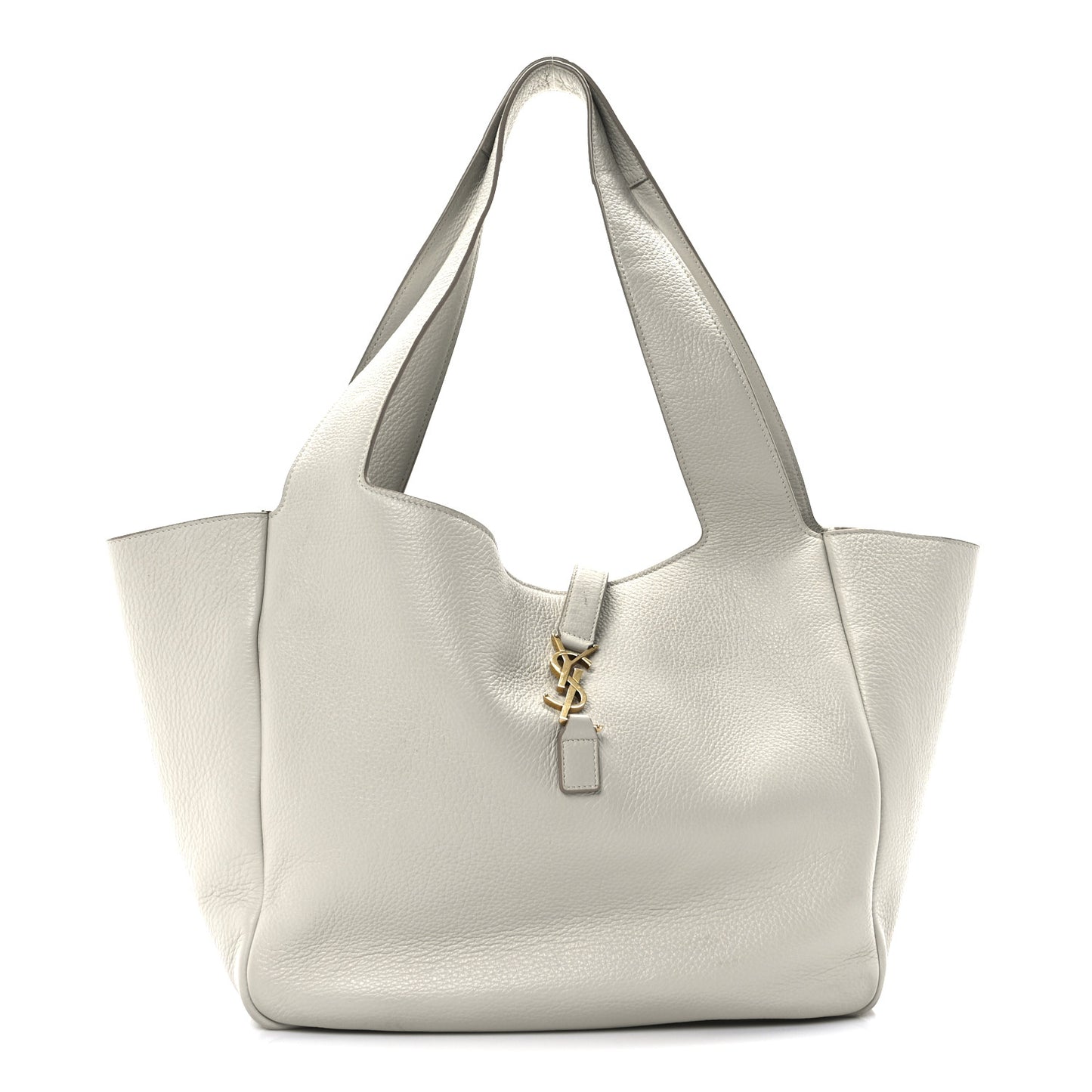 Grained Deerskin Bea Tote Blanc Vintage