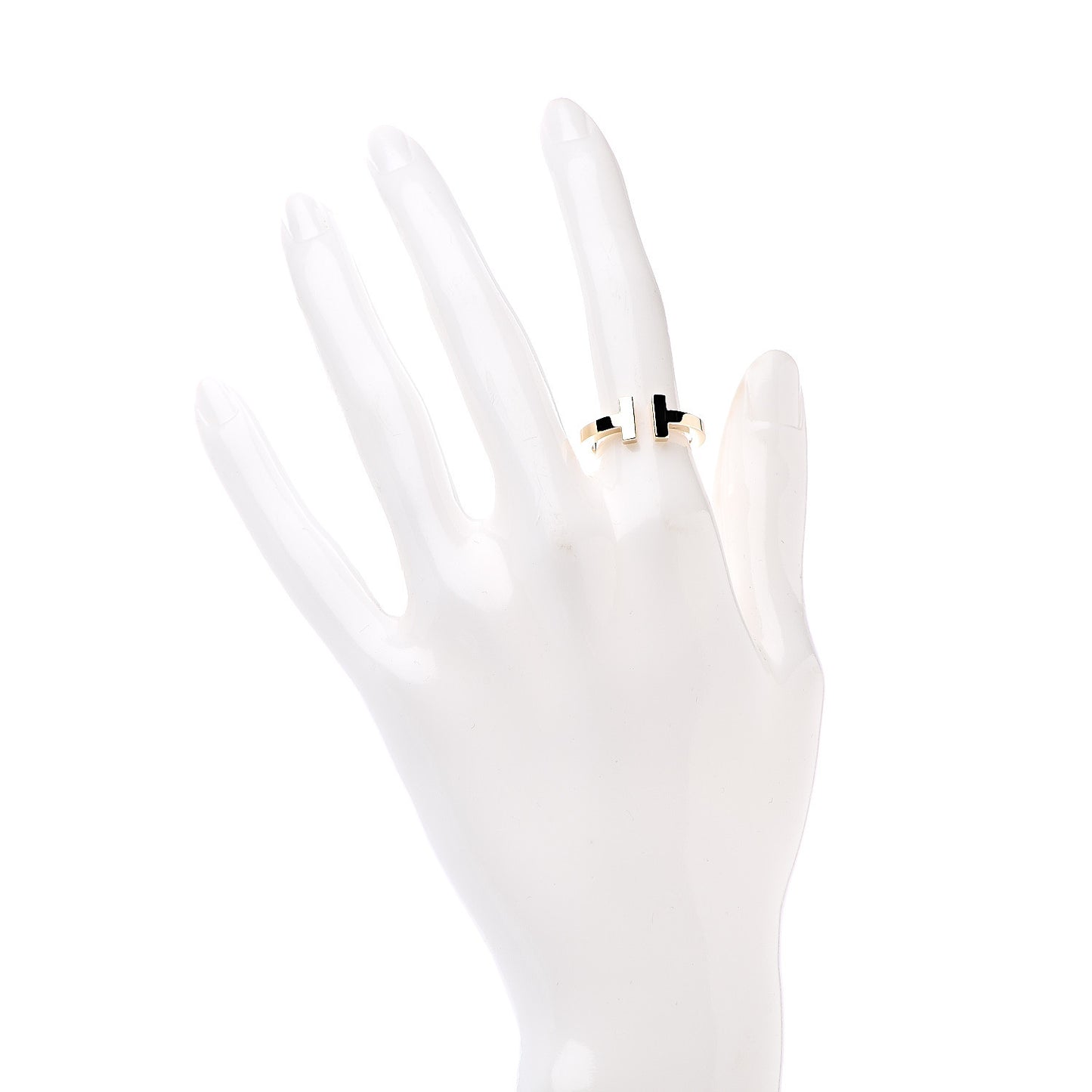 18K Yellow Gold T Square Ring 52 6