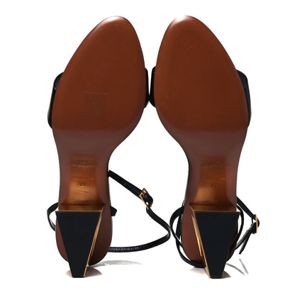 Givenchy Smooth Calfskin Triangle Sandals 38 Black 5 of 7