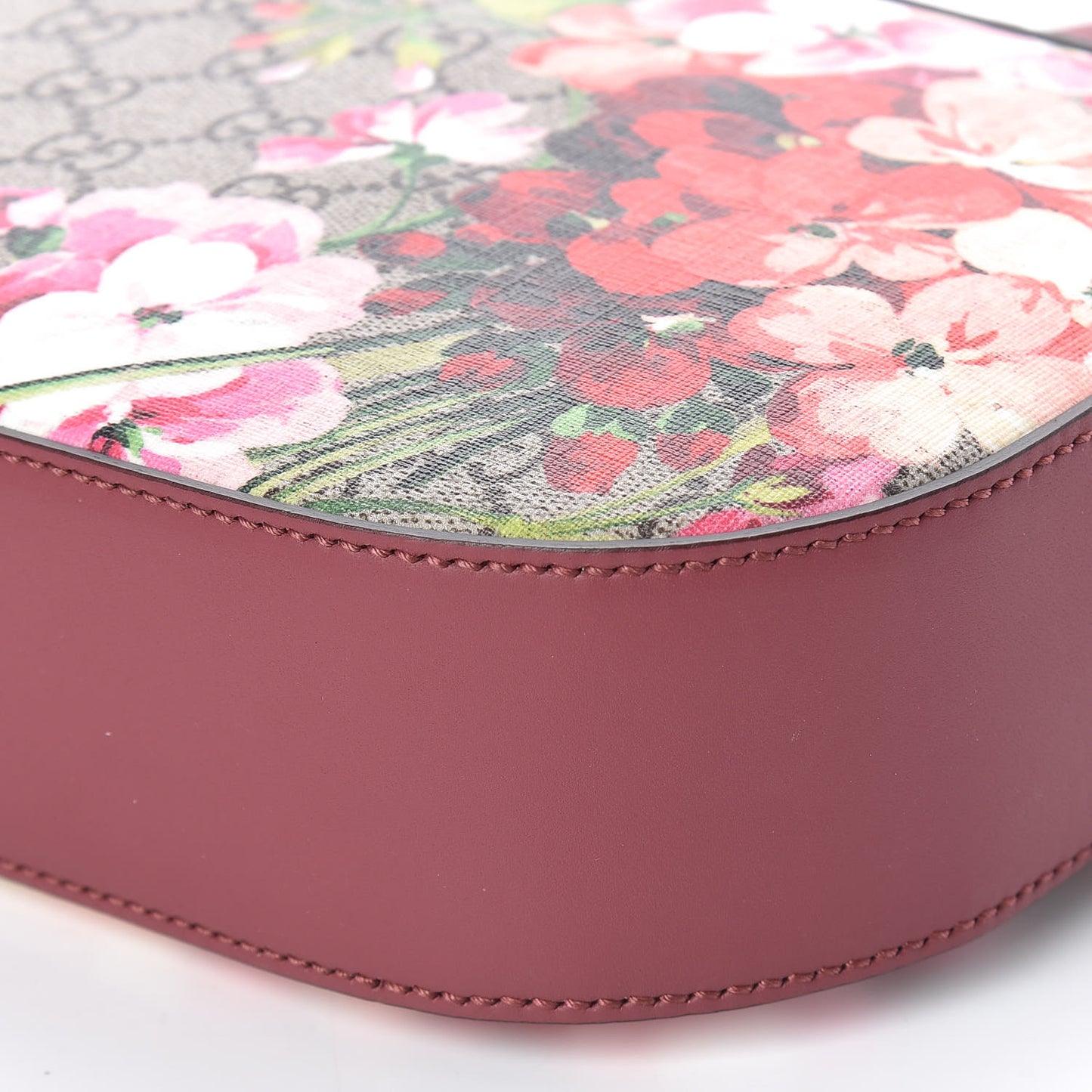 GG Supreme Monogram Blooms Mini Chain Shoulder Bag Beige Multicolor Dry Rose