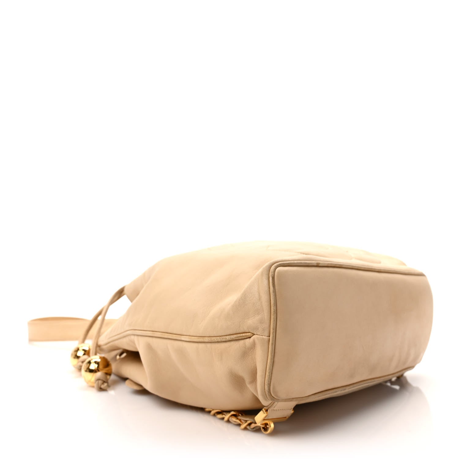 Chanel Lambskin Timeless CC Drawstring Backpack Beige 4 of 11