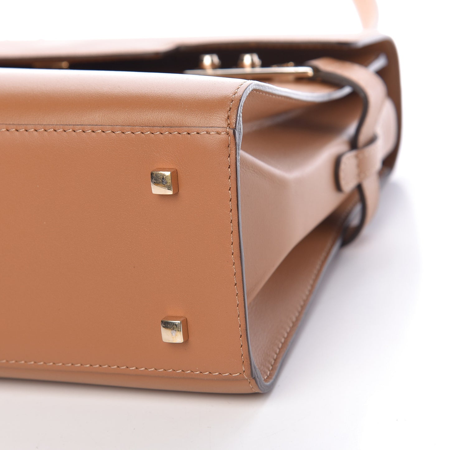 Calfskin MM Tempete Satchel Camel