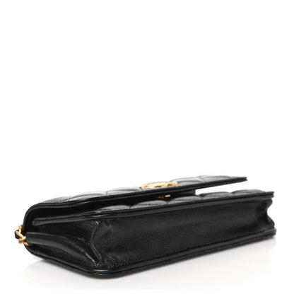 Chanel Lambskin Quilted Dynasty Flap Phone Holder With Chain Black 4 of 9
