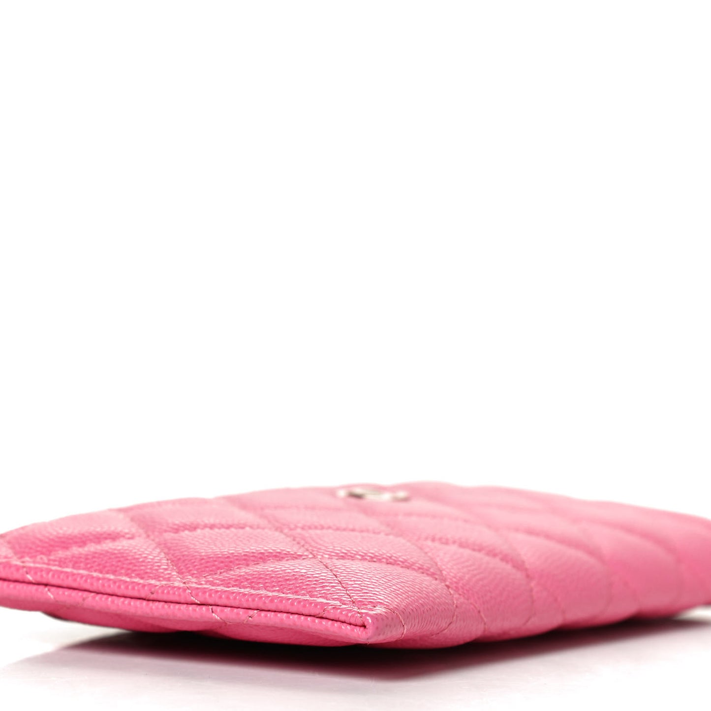 Caviar Quilted Classic Zip Pouch Pink