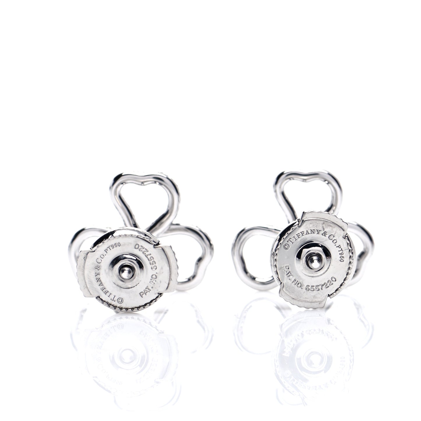 Platinum Diamond Paper Flowers Open Flower Earrings