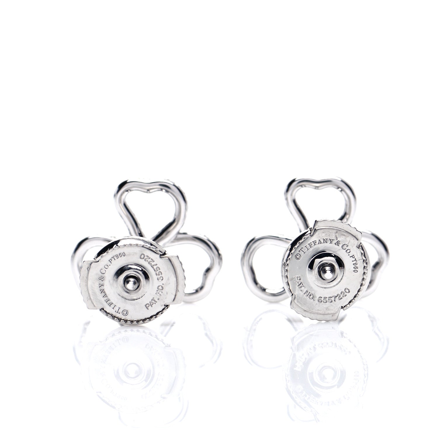 Tiffany Platinum Diamond Paper Flowers Open Flower Earrings 4 of 5