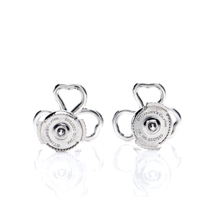 Tiffany Platinum Diamond Paper Flowers Open Flower Earrings 4 of 5