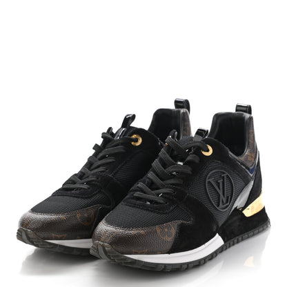 Louis Vuitton Suede Monogram Run Away Sneakers 38 Black 3 of 11
