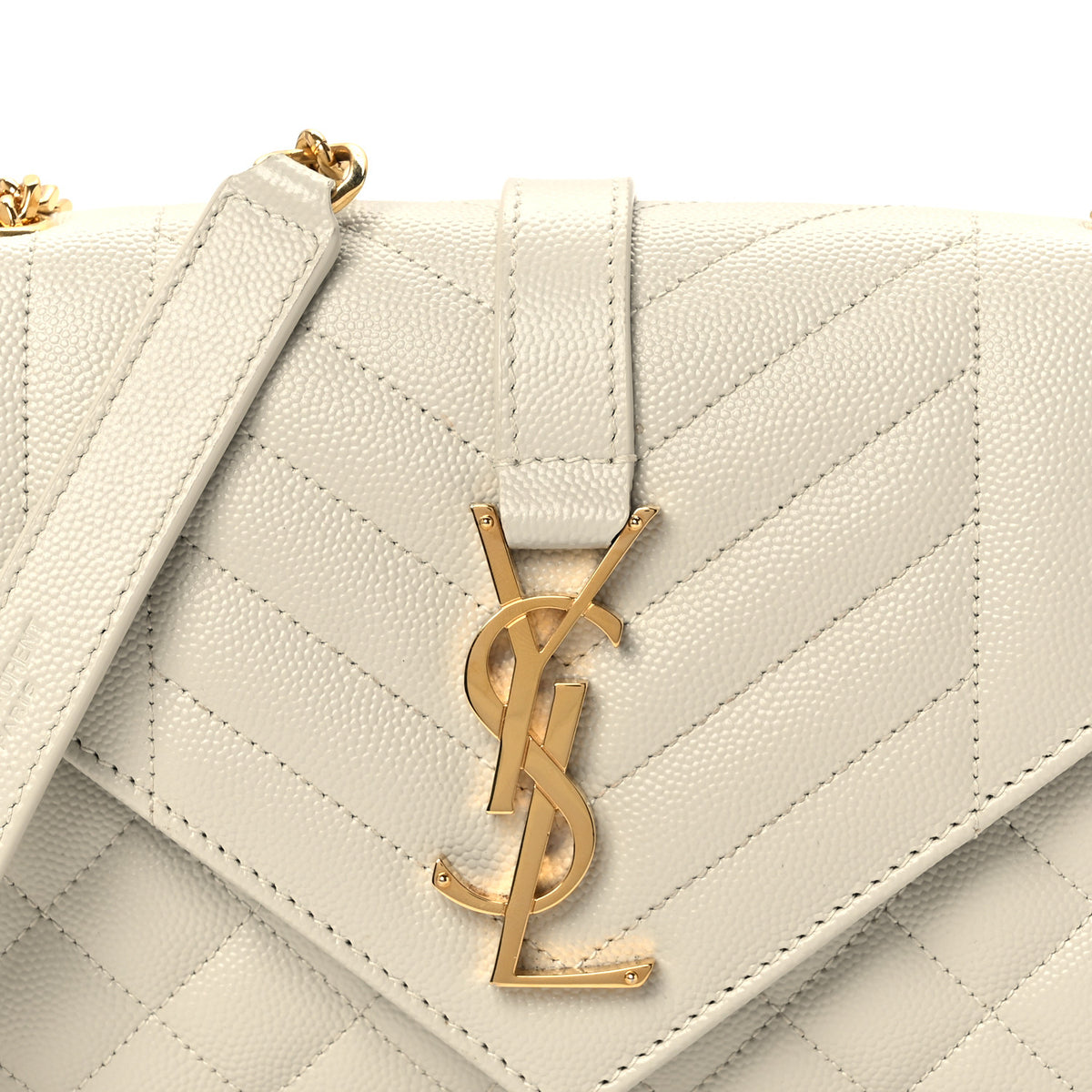 Grain De Poudre Textured Mixed Matelasse Triquilt Small Monogram Satchel Crema Soft