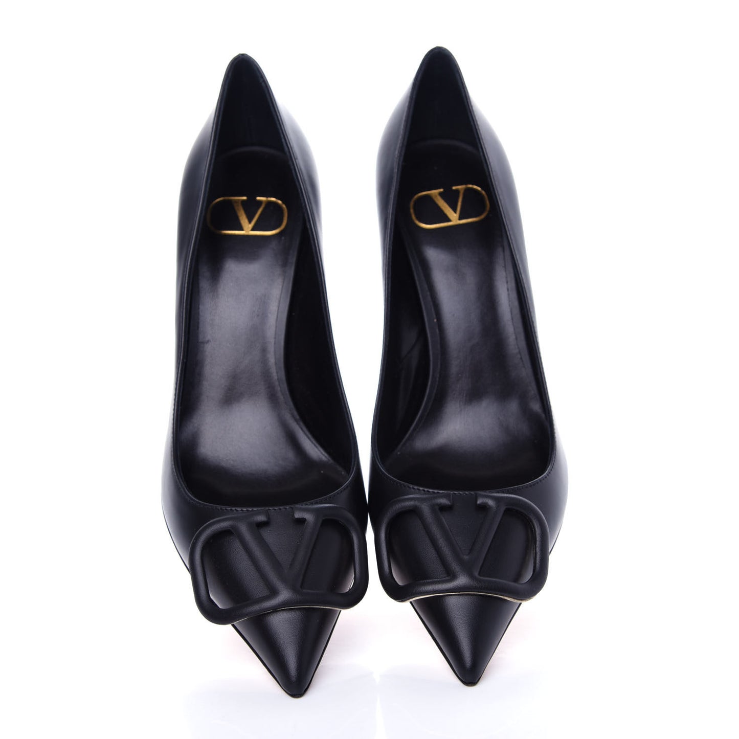 Calfskin Vlogo Signature 80mm Pumps 36.5 Black