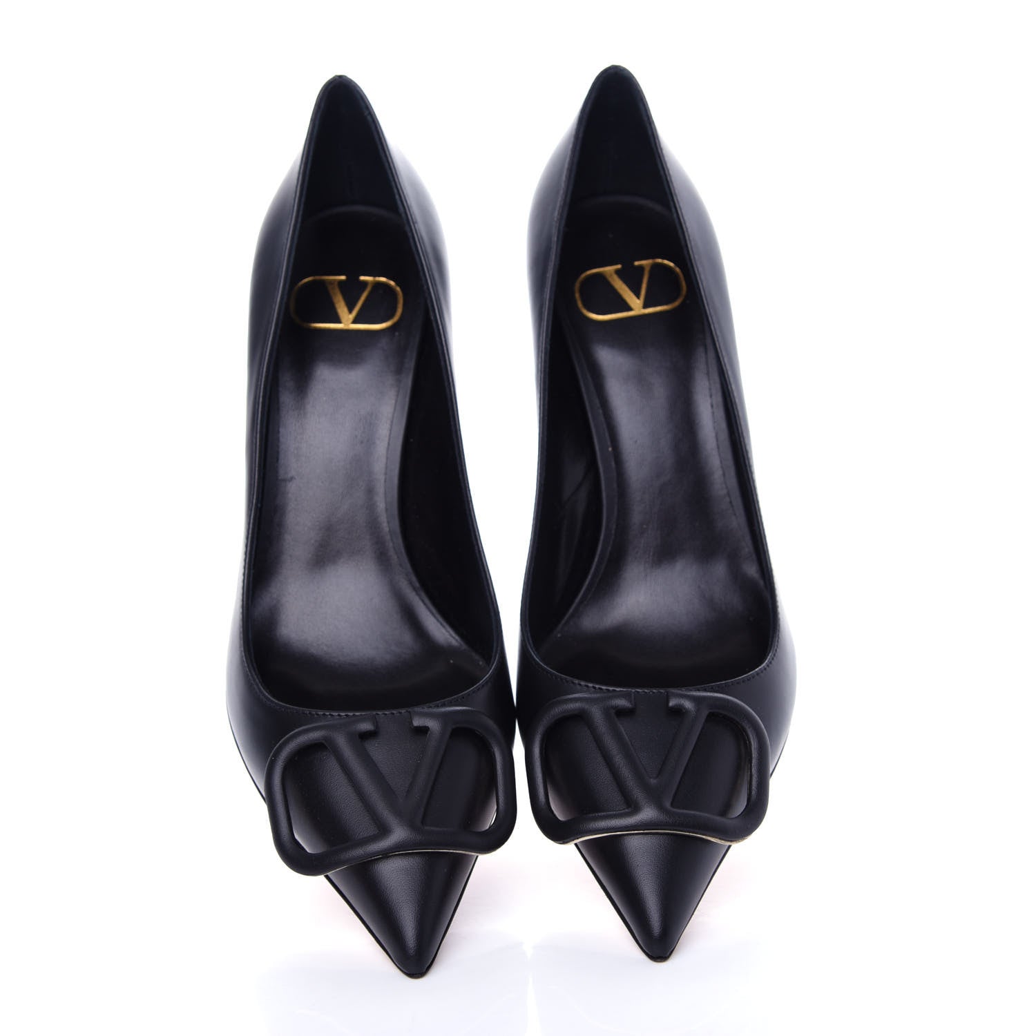 Valentino Garavani Calfskin Vlogo Signature 80mm Pumps 36.5 Black 5 of 11