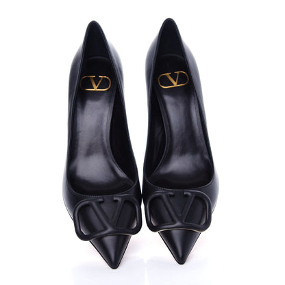Valentino Garavani Calfskin Vlogo Signature 80mm Pumps 36.5 Black 5 of 11