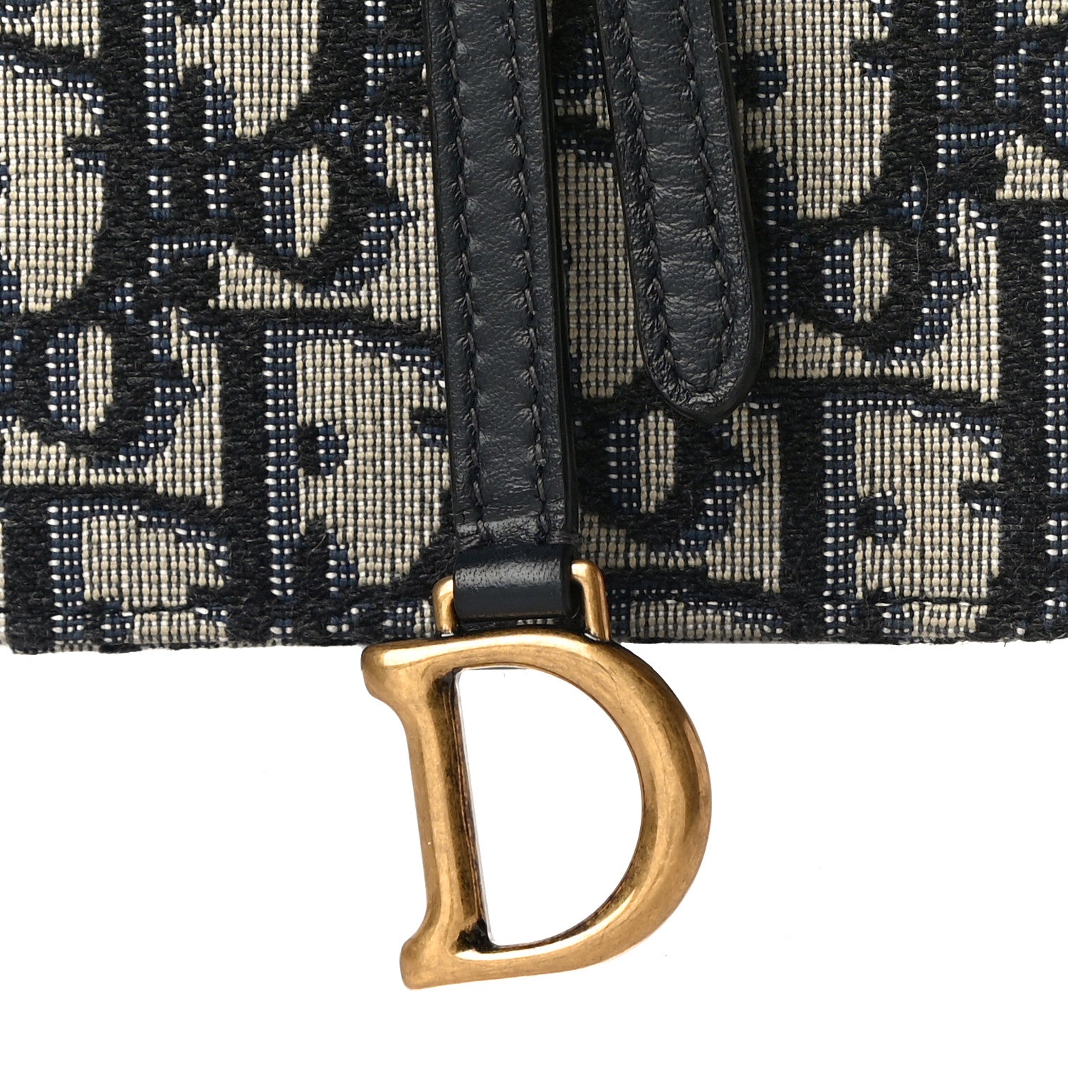 Christian Dior Oblique Vertical Saddle Pouch Blue 8 of 10