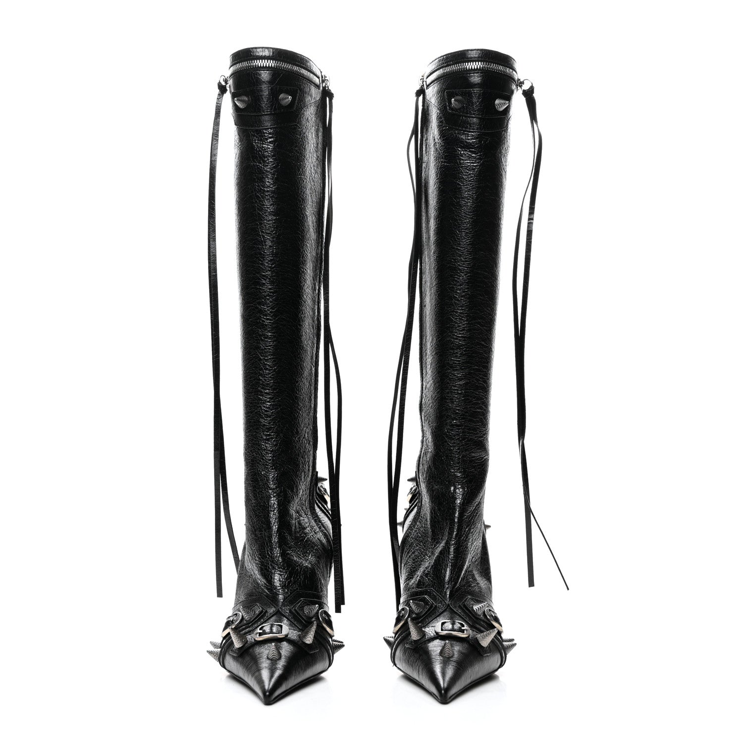 Balenciaga Agneau Arena Spike Spiked Cagole 90mm Boots 41 Black 2 of 8