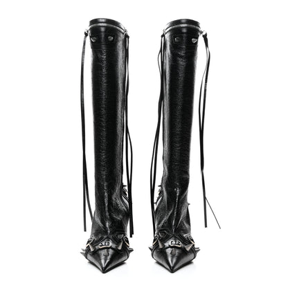 Balenciaga Agneau Arena Spike Spiked Cagole 90mm Boots 41 Black 2 of 8