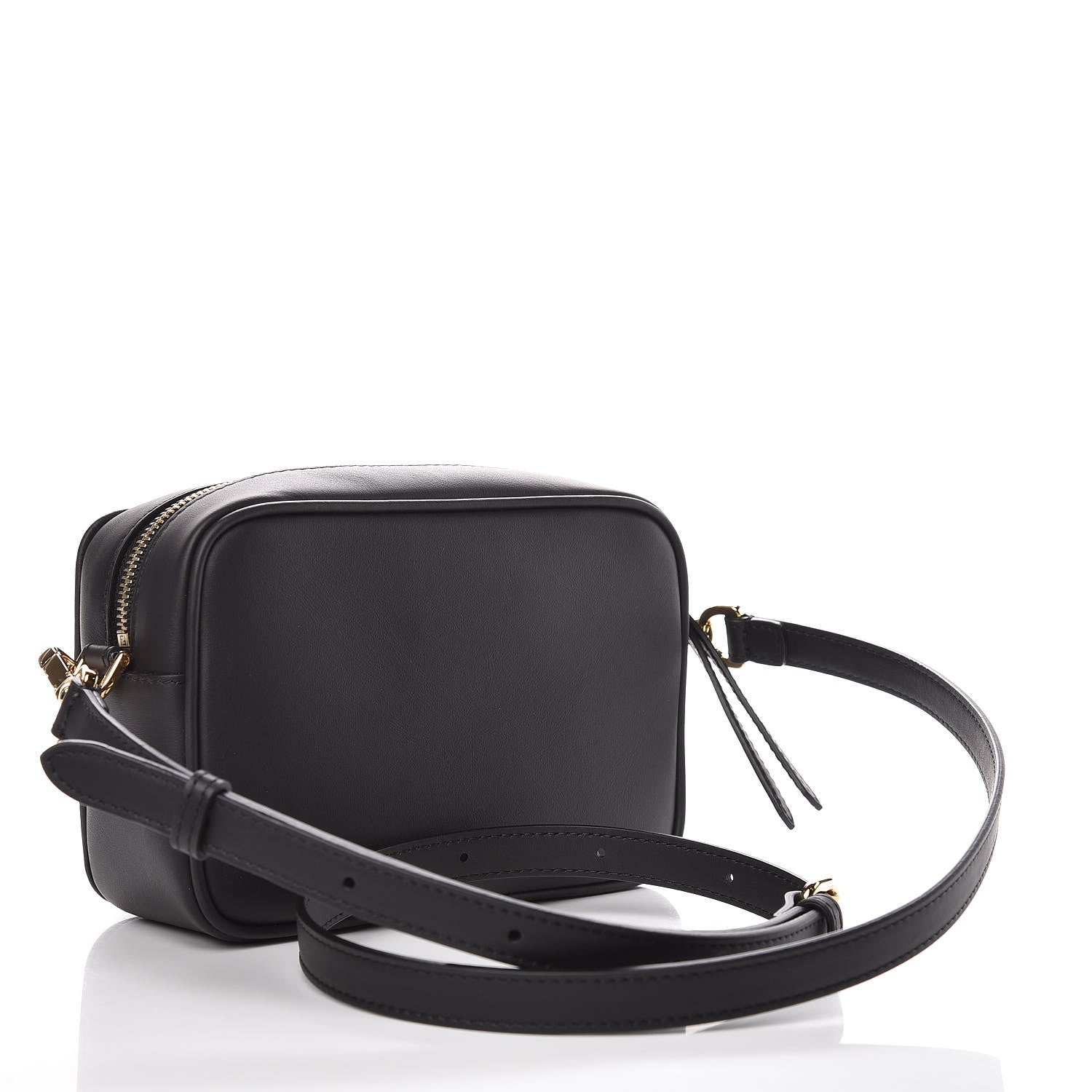 Fendi Vitello Century FF 1974 Embossed Mini Camera Case Black 3 of 10