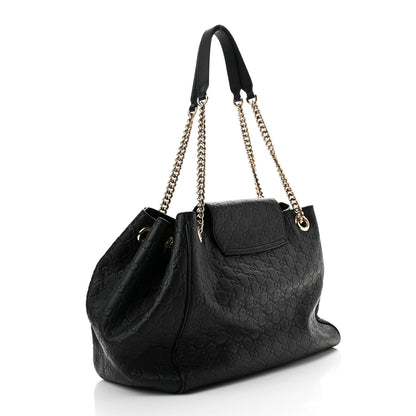 Gucci Guccissima Medium Emily Shoulder Bag Black 3 of 10