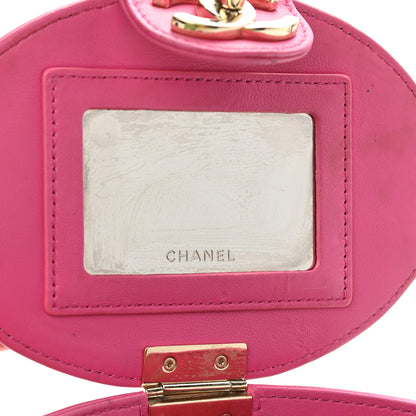 Chanel Lambskin Resin Elegant Chain Vanity Case Dark Pink 10 of 15