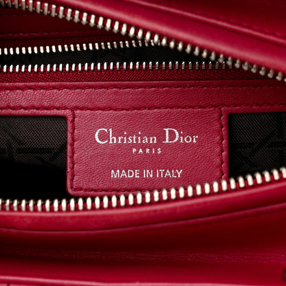 Christian Dior Lambskin Cannage Medium Lady Dior Fuchsia 5 of 9