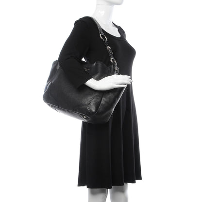 Prada Vitello Daino Side Pocket Hobo Black 2 of 12