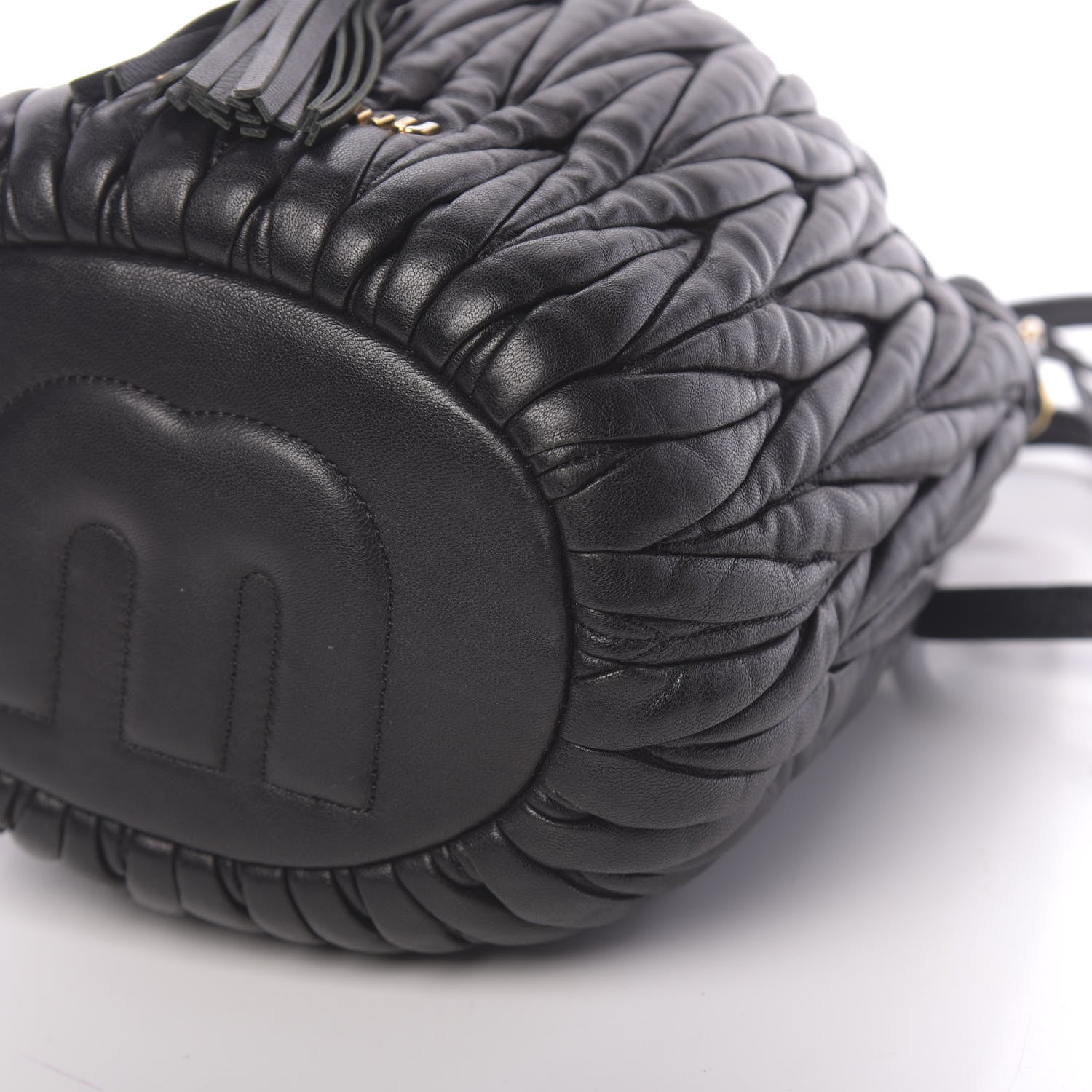 Miu Miu Nappa Matelasse Bucket Bag Black 10 of 10