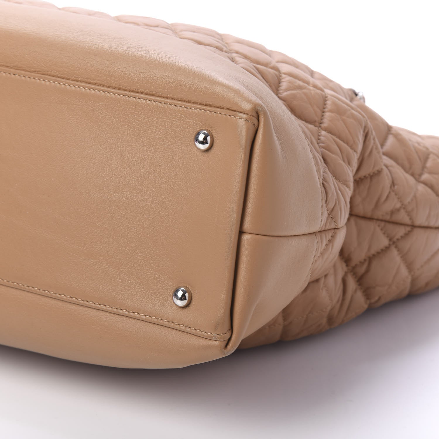 Chanel Aged Calfskin Quilted Be CC Tote Beige 8 of 11
